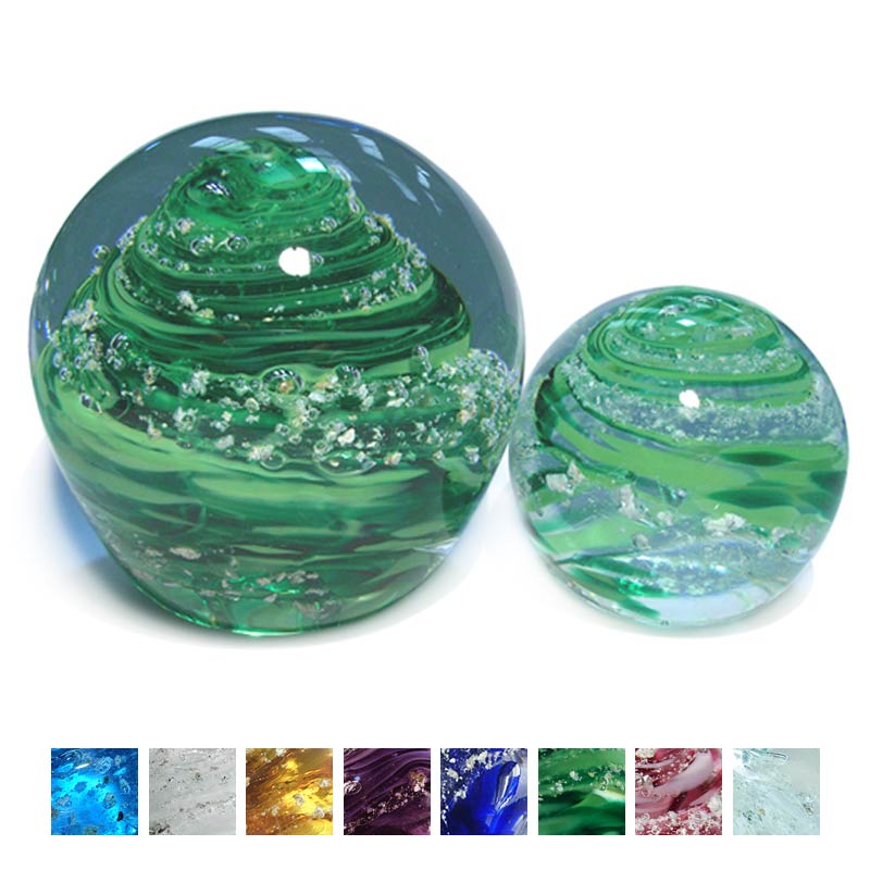 Cremation Ashes Glass Paperweights